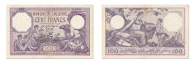 Algérie
Banque de l'Algérie 
100 Francs 
17 Septembre 1936 - D.1502/335 
Pick 81b 
TTB
