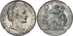 Allemagne - Bavière
Louis II (1864-1886) 
Thaler en argent - 1871 
Magnifique exemplaire. 
Rare. 
18.52g - KM 889 
Pratiquement FDC - NGC MS 64