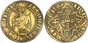 Allemagne - Cologne
Thierry II de Moers (1414-1463) 
Florin d'or - ND (1419-1425) 
Rare. 
3.5g - Fr. 794 
TTB - PCGS XF 40