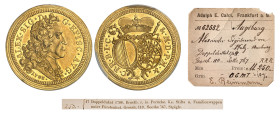 Allemagne - Palatinat-Neubourg
Alexandre Sigismond de Palatinat-Neubourg (1690-1737) 
Épreuve en or du 2 ducats - 1708 Augsbourg 
D'une insigne rar...