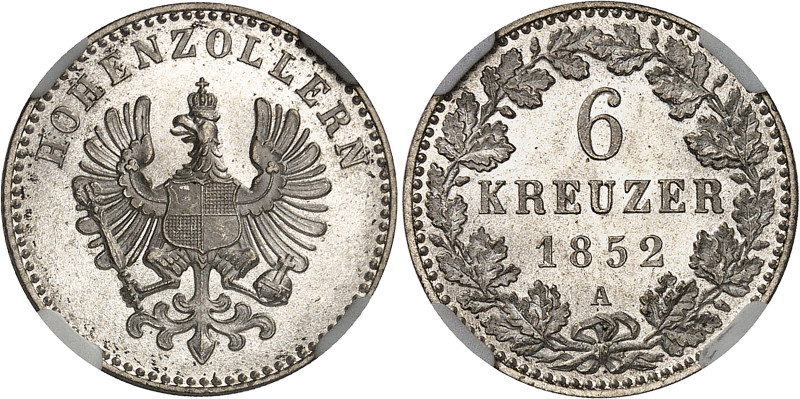 Allemagne - Hohenzollern-Prusse
Frédéric-Guillaume (1849-1861) 
6 kreuzer en a...