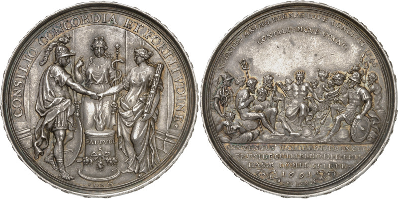 Angleterre
Guillaume III d'Orange-Nassau (1672-1702) 
Médaille en argent - 169...