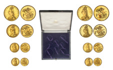 Angleterre
Victoria (1837-1901) 
Coffret privé Spink & Son - 1887 Londres 
5 souverains en or - 1887 - PCGS MS 61 
5 souverains en or - 1887 - PCG...