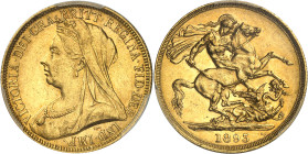 Angleterre
Victoria (1837-1901) 
2 souverains en or - 1893 Londres 
Bel exemplaire. 
15.97g - KM 786 
Superbe - PCGS AU 58