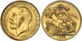 Angleterre
Georges V (1910-1936) 
Souverain en or - 1912 Londres 
Magnifique exemplaire 
7.98g - Fr. 404 
Pratiquement FDC - PCGS MS 64