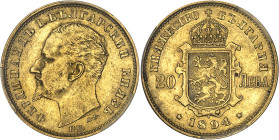 Bulgarie
Ferdinand Ier (1887-1918) 
 
20 leva en or - 1894 KB Kremnitz 
 
 
6.45g - KM 20 - Fr. 3 
 
Superbe - PCGS AU 55