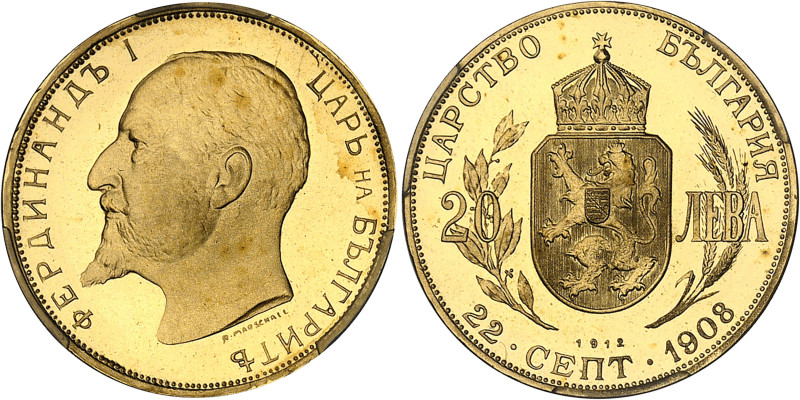 Bulgarie
République Populaire (1946-1989) 
Épreuve sur flan bruni du 20 leva e...