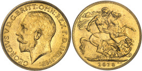 Canada
Georges V (1910-1936) 
Souverain en or - 1918 C Ottawa 
Magnifique exemplaire. 
Rare dans cette qualité. 
7.99g - KM 20 
Superbe à FDC - ...