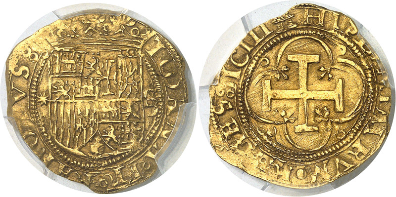 Espagne
Charles et Jeanne 
Escudo en or - ND (1516-1556) Séville 
Exemplaire ...