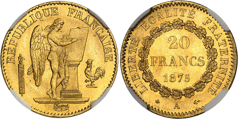 France
IIIème République (1871-1940) 
20 francs en or Génie - 1875 A Paris 
T...
