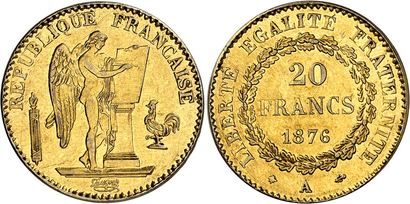 France
IIIème République (1871-1940) 
Faux en platine du 20 francs en or - 187...