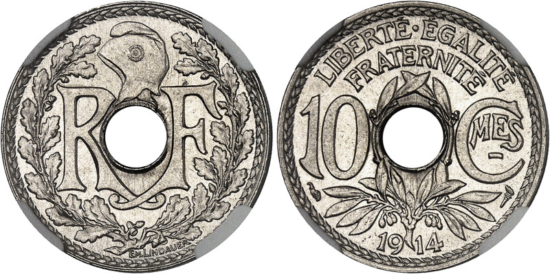 France
IIIème République (1871-1940) 
10 centimes Lindauer en nickel - 1914 
...