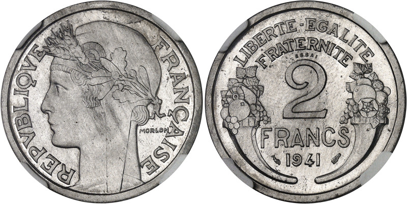France
État français (1940-1944) 
Essai en fer du 2 francs Morlon - 1941 
Rar...