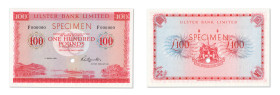 Irlande
TOP POP ! 
Ulster Bank Limited 
Spécimen du 100 Pounds 
1er Mars 1973 - F/000000 
Pick manque cf. 330a 
Neuf Exceptionnel - PMG GEM UNC ...