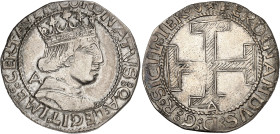 Italie - Naples
Ferdinand Ier d'Aragon (1458-1494) 
Coronato en argent - ND 
Bel exemplaire. 
Rare. 
3.39g - MIR 68/6 
Superbe - AU