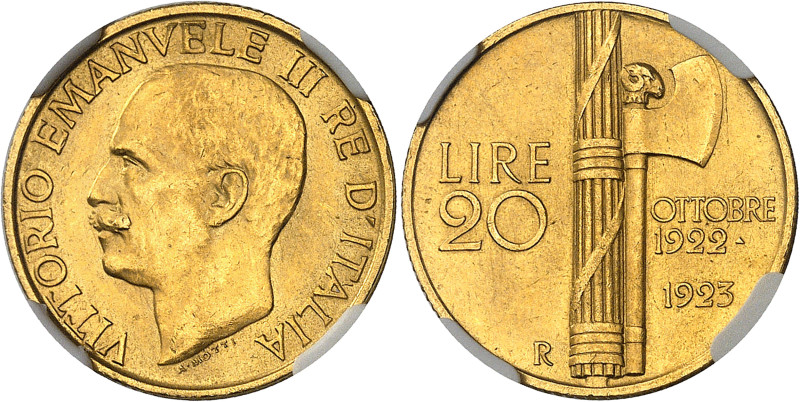 Italie
Victor-Emmanuel III (1900-1946) 
20 lires en or - 1923 R Rome 
Magnifi...