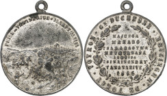 Madagascar
Ranavalona III (1883-1897) 
Médaille en étain - 1895 
Commémore la prise de Tananarive le 30 septembre 1895. 
 À l’issue de cette expéd...
