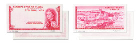 Malte
TOP POP !
Banque Centrale de Malte
Paire d'épreuves unifaces du 10 Shillings
1.2.1968 - Sans Alphabet - Sans numérotation - Sans signatures...