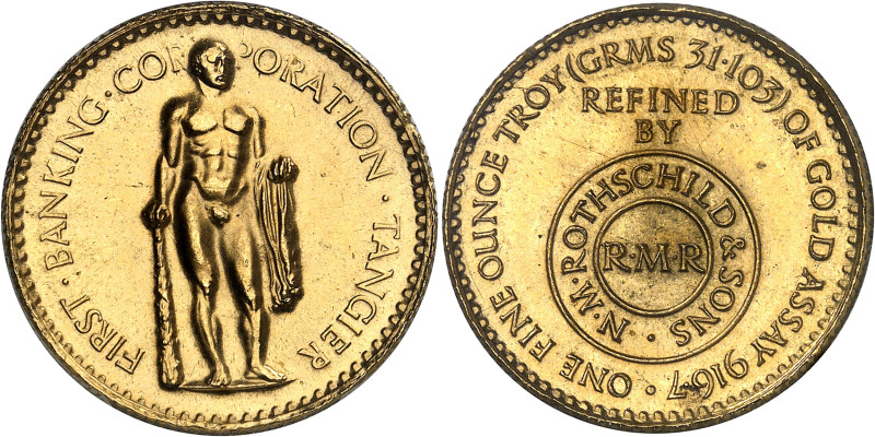 Maroc
Protectorat français (1912-1956) 
Once d'or du 500 dirhams (module) - ND...