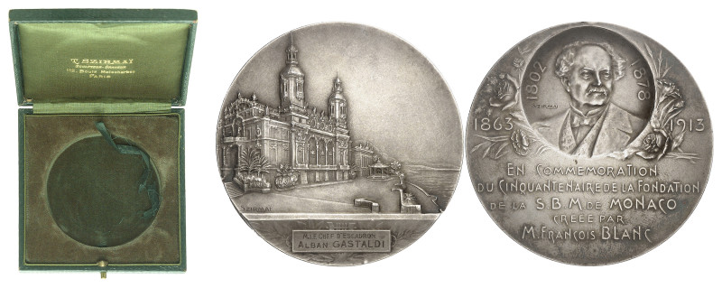 Monaco
Albert Ier (1889-1922) 
Médaille en argent - 1913 - Szirmaï 
Commémore...