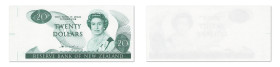 Nouvelle-Zélande
Banque de réserve de la Nouvelle-Zélande 
Épreuve progressive uniface non filigranée du 20 dollars 
ND (1981-85) - Sans alphabet -...