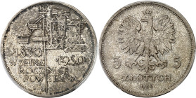 Pologne
IIème République (1918-1939) 
5 zloty en argent - 1930 (w) Varsovie 
Commémore le centenaire de la révolution de 1830. 
Il existe normalem...