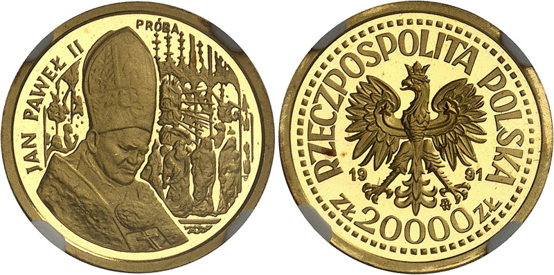 Pologne
IIIème République (1989 à nos jours) 
Essai en or sur flan bruni du 20...