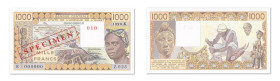 Sénégal
TOP POP ! 
Banque centrale des États de l'Afrique de l'Ouest 
Spécimen filigrané du 1000 Francs 
1990 K (Sénégal) - Z.023/000000 
"SPÉCIM...