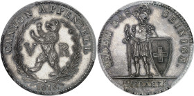 Suisse
Canton d'Appenzell 
4 francs en argent - 1816 
Magnifique exemplaire. 
Rare, surtout dans cette qualité. 
Seulement 1.850 exemplaire. 
Le...