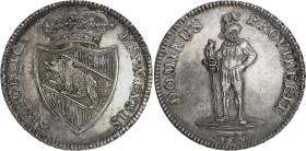 Suisse
Canton de Berne 
Thaler en argent - 1795 Berne 
Bel exemplaire. 
Rare. 
Ancien et léger nettoyage. 
29.40g - HMZ 2-218b 
Superbe à FDC -...