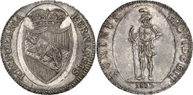 Suisse
Canton de Berne 
Thaler en argent - 1835 Berne 
Magnifique exemplaire. 
Très léger nettoyage, belle patine ancienne. 
29.31g - HMZ 230a 
...
