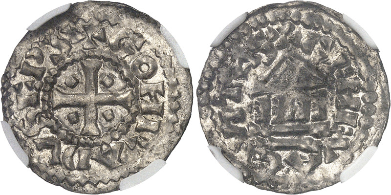 Suisse
Évêché de Genève 
Conrad (1019-1030) 
Denier au temple en argent - ND ...