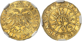 Suisse
Canton de Genève 
Écu pistolet en or - 1562 Genève 
Magnifique exemplaire d'une qualité remarquable pour ce monnayage. 
Très rare, surtout ...