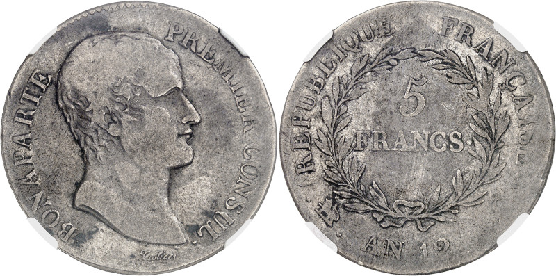 Suisse
Canton de Genève - Consulat (1799-1804) 
5 francs en argent - An 12 G G...