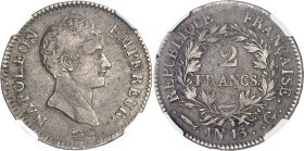 Suisse
Canton de Genève - Napoléon Ier (1804-1814) 
2 francs en argent - AN 13 G Genève 
Très bel exemplaire. 
Rarissime dans cette qualité pour l...