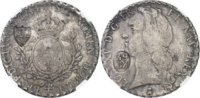 Suisse
Canton de Vaud 
39 batzen en argent - ND (1816) 
Contremarqué sur un écu Louis XV au bandeau 1744 Nantes. 
Magnifique exemplaire pour ce mo...