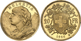 Suisse
Confédération Helvetique (1848 à nos jours) 
20 francs en or - 1926 B Berne 
Magnifique exemplaire. 
Très rare dans cette qualité. 
Le plu...