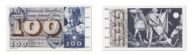 Suisse
Banque Nationale Suisse 
100 Francs 
7 Mars 1973 - 94J/86464 
Le deuxième plus haut grade. 
Pick 49o 
Neuf - PCGS GEM UNC 65 OPQ