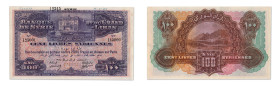 Syrie
Spécimen de numérotation du 100 livres 
1er Février 1935 - Du N° 125001 au N°145000 
"CANCELLED" par perforation. 
"12345" et "SYRIE" imprim...