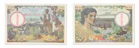 Tunisie
Banque de l'Algérie et de la Tunisie 
Spécimen filigrané du 1000 Francs 
ND (1946) - 0.00/000 
"SPÉCIMEN" imprimé en rouge au recto et au ...