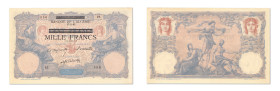 Tunisie
Banque de l'Algérie 
1000 Francs sur 100 Francs non émis de la Banque de France 
17.5.1892 - P.5/556 
Plis et légères tâches. 
Pick 31 
...