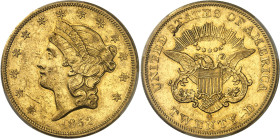 USA
République fédérale (1789 à nos jours) 
20 dollars en or - 1852 O Nouvelle-Orléans 
Bel exemplaire. 
Rare. 
33.43g - KM 74.1 
Superbe - PCGS...