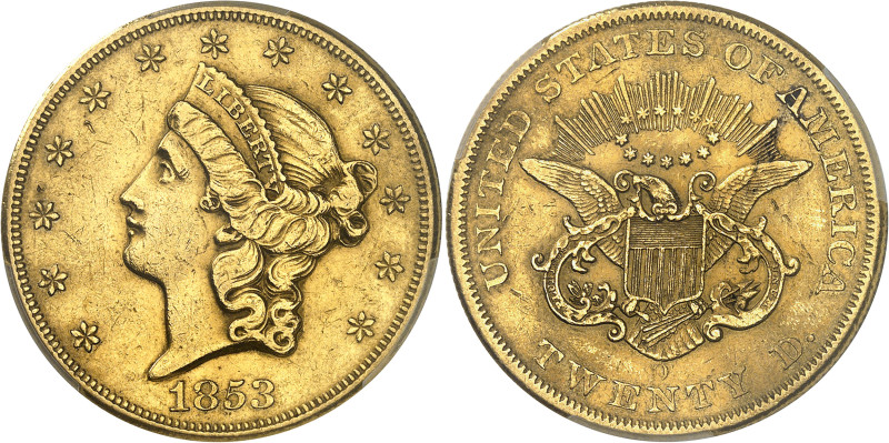 USA
République fédérale (1789 à nos jours) 
20 dollars en or - 1853 O Nouvelle...