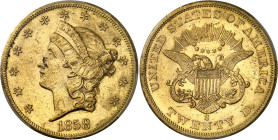 USA
République fédérale (1789 à nos jours) 
20 dollars en or - 1858 S San Francisco 
Bel exemplaire. 
Rare. 
33.43g - KM 74.1 
Superbe - PCGS AU...