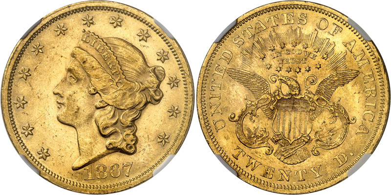 USA
République fédérale (1789 à nos jours) 
20 dollars en or - 1867 Philadelph...