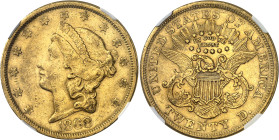 USA
République fédérale (1789 à nos jours) 
20 dollars en or - 1868 S San Francisco 
Bel exemplaire. 
33.43g - KM 74.2 
Superbe - NGC AU 58