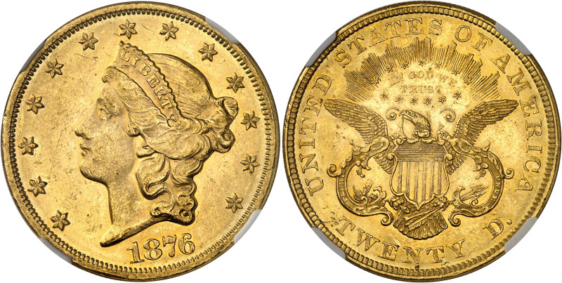 USA
République fédérale (1789 à nos jours) 
20 dollars en or - 1876 Philadelph...
