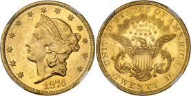 USA
République fédérale (1789 à nos jours) 
20 dollars en or - 1876 Philadelphie 
Magnifique exemplaire. 
Très rare dans cette qualité. 
33.43g -...
