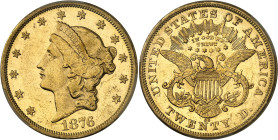 USA
République fédérale (1789 à nos jours) 
20 dollars en or - 1876 CC Carson City 
Bel exemplaire. 
Rare. 
33.43g - KM 74.2 
Superbe - PCGS AU ...