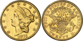 USA
République fédérale (1789 à nos jours) 
20 dollars en or - 1876 CC Carson City 
Bel exemplaire. 
Rare. 
33.43g - KM 74.2 
Superbe - PCGS AU ...